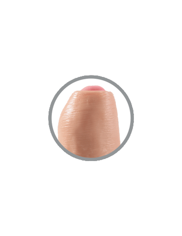 Dildo Realistico Uncut con Prepuzio Mobile e Base a Ventosa